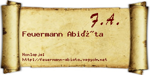 Feuermann Abiáta névjegykártya